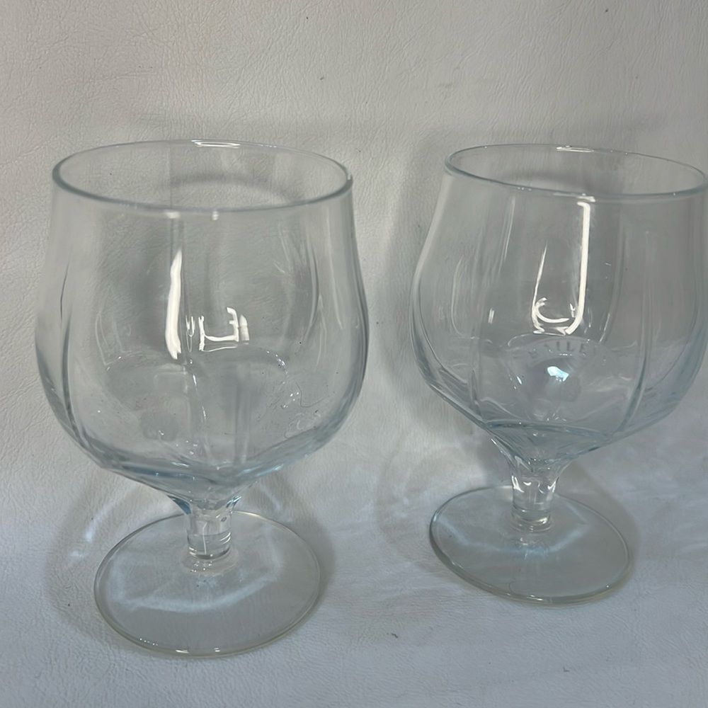 Baileys Irish Cream Liqueur Glasses 6 Oz Set 2 Stamp Logo 4 1/4 Tall 2 1/4 Round